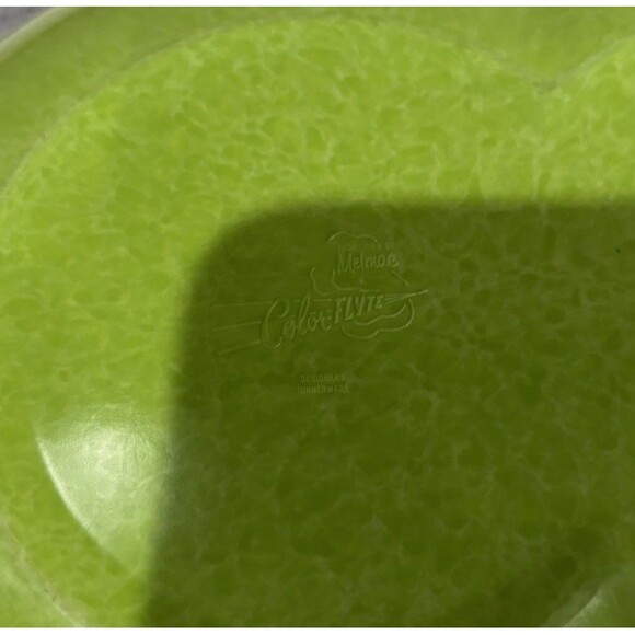 Vintage Serving Bowl Melamine Melmac LimeGreen Mid Century Branchell - Picture 3 of 6